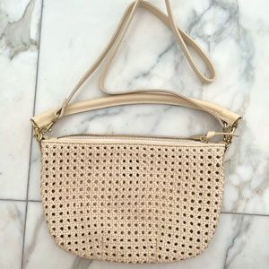 CLARE V PETIT MOYEN / NEW WITHOUT TAGS / CREAM RATTAN